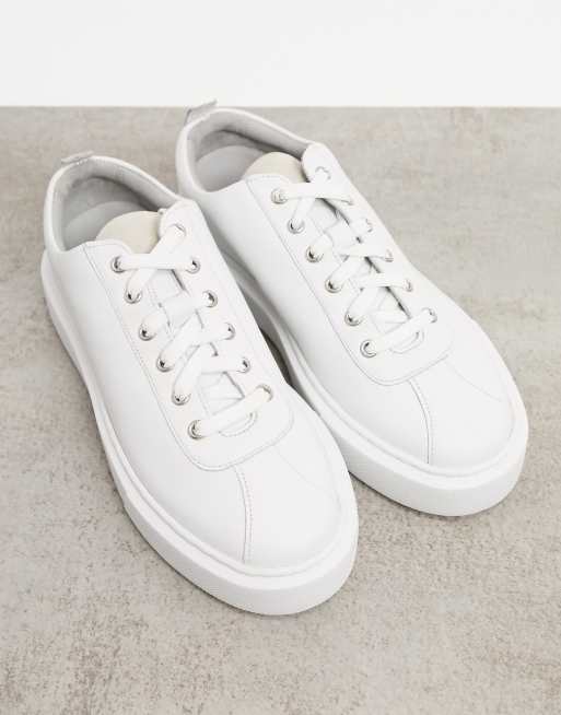 Grenson store white trainers