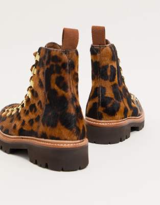 grenson nanette leopard print