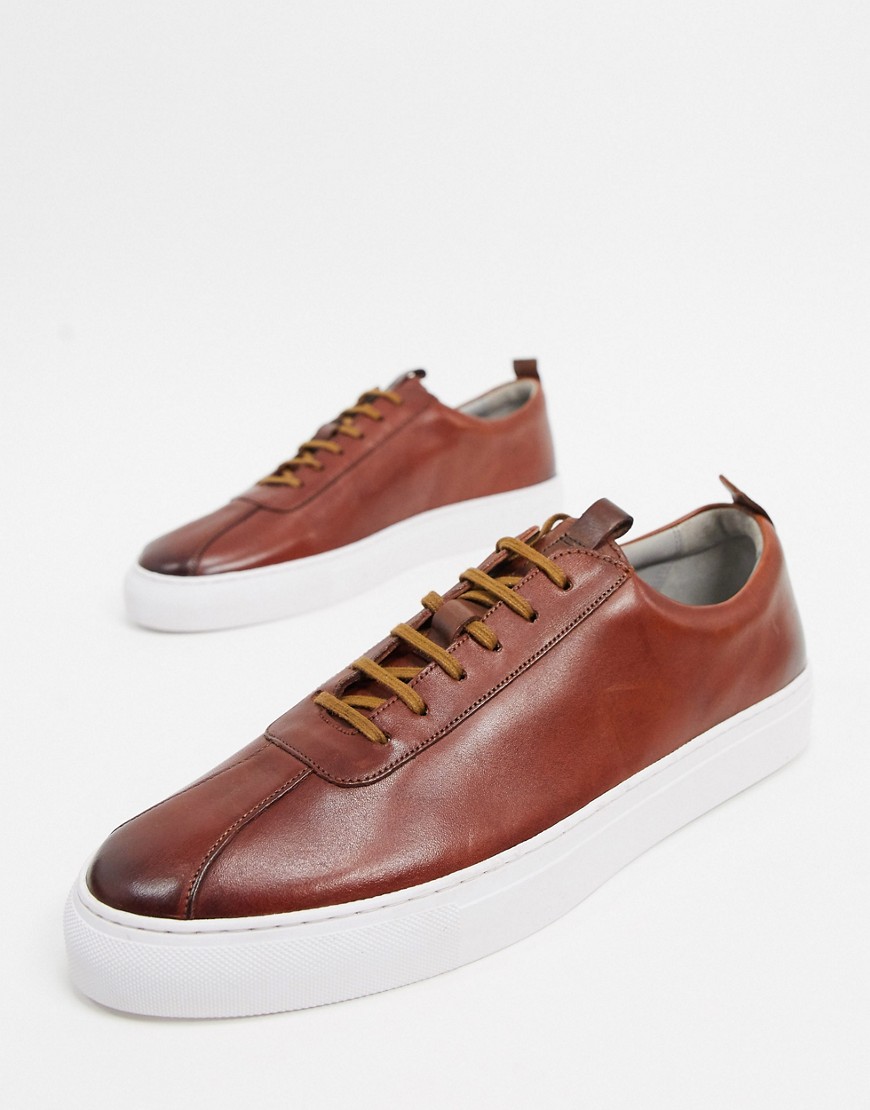 Grenson - Sneakers in pelle color cuoio