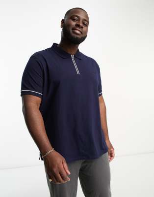 Plus polo in navy