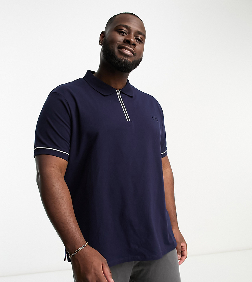 Plus polo in navy