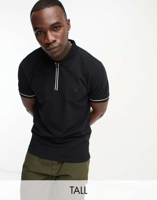 Grey Hawk Tall polo in black | ASOS