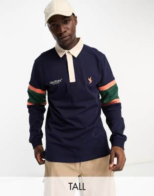 Tall polo top in navy