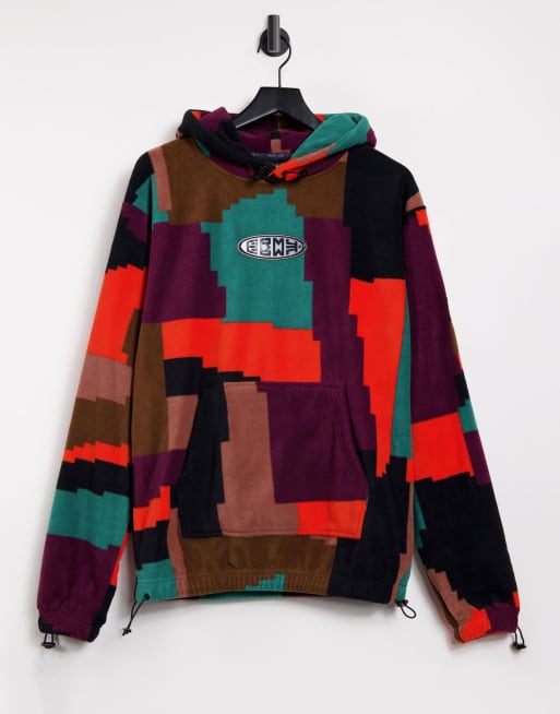 Patchwork 2025 fleece hoodie