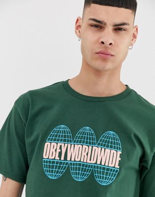 Grøn T-shirt fra Obey Global