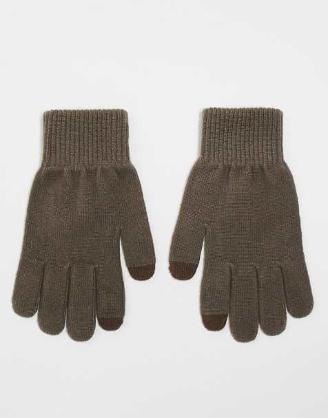 Guantes color visón para pantalla táctil de poliéster de ASOS DESIGN - view 1