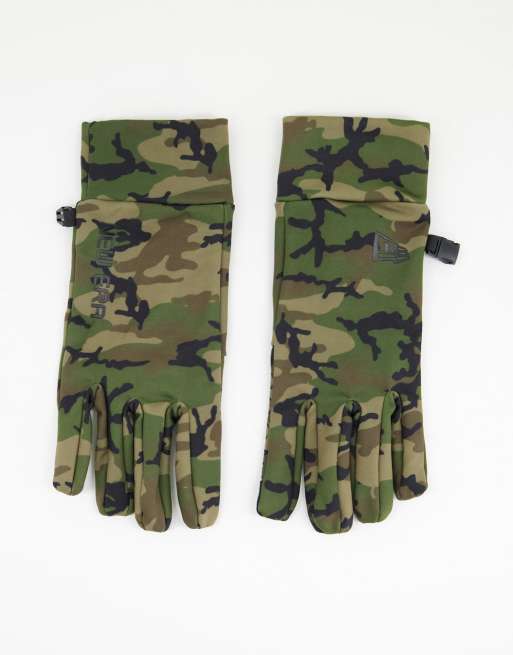 Guantes con estampado de camuflaje aptos para pantallas táctiles de New Era