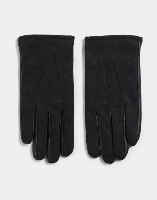 Guantes grises de fieltro de ASOS DESIGN