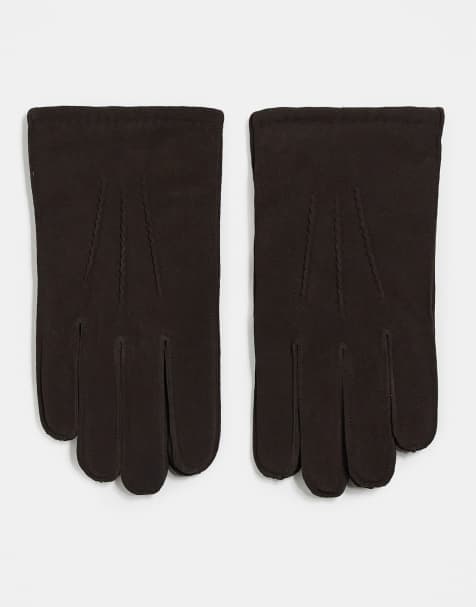 Guantes marrones de ante premium de ASOS DESIGN - view 1