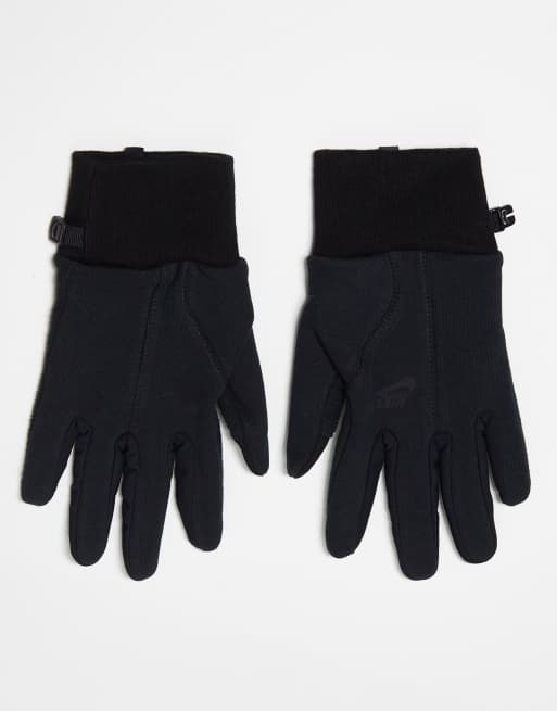 Guantes negros de felpa Tech Fleece 2.0 de Nike