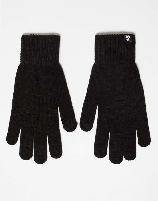 Guantes negros de punto aptos para pantallas táctiles de Jack & Jones
