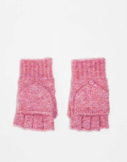 Guantes rosas con detalle movible de punto de Native