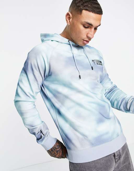 Guess blue hoodie sale