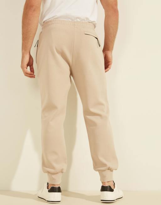 Jogger Pants GUESS All Over Logo Sweatpants Brown