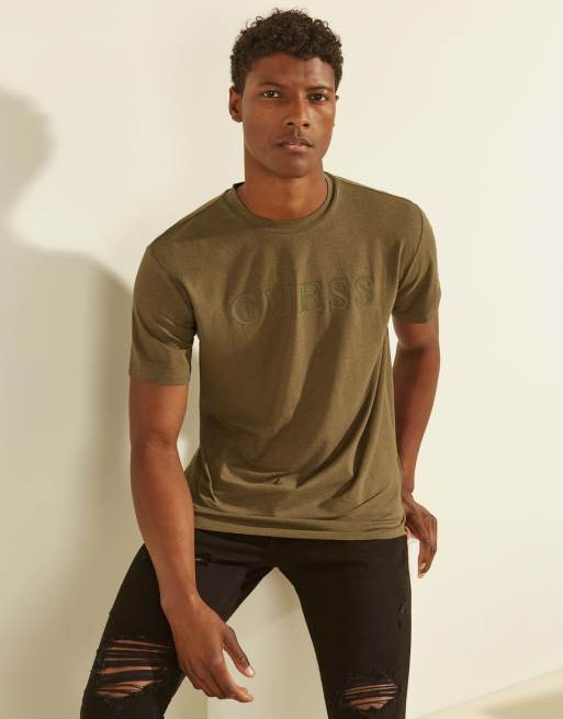 Guess green hotsell t shirt