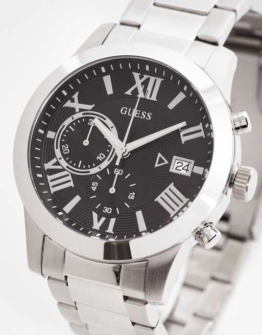 and Atlas Guess | ASOS black watch in silver