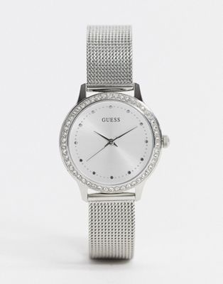 Guess - Chelsea - Mesh horloge in zilver