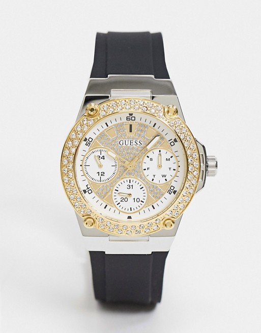 Guess chronograph watch with black strap