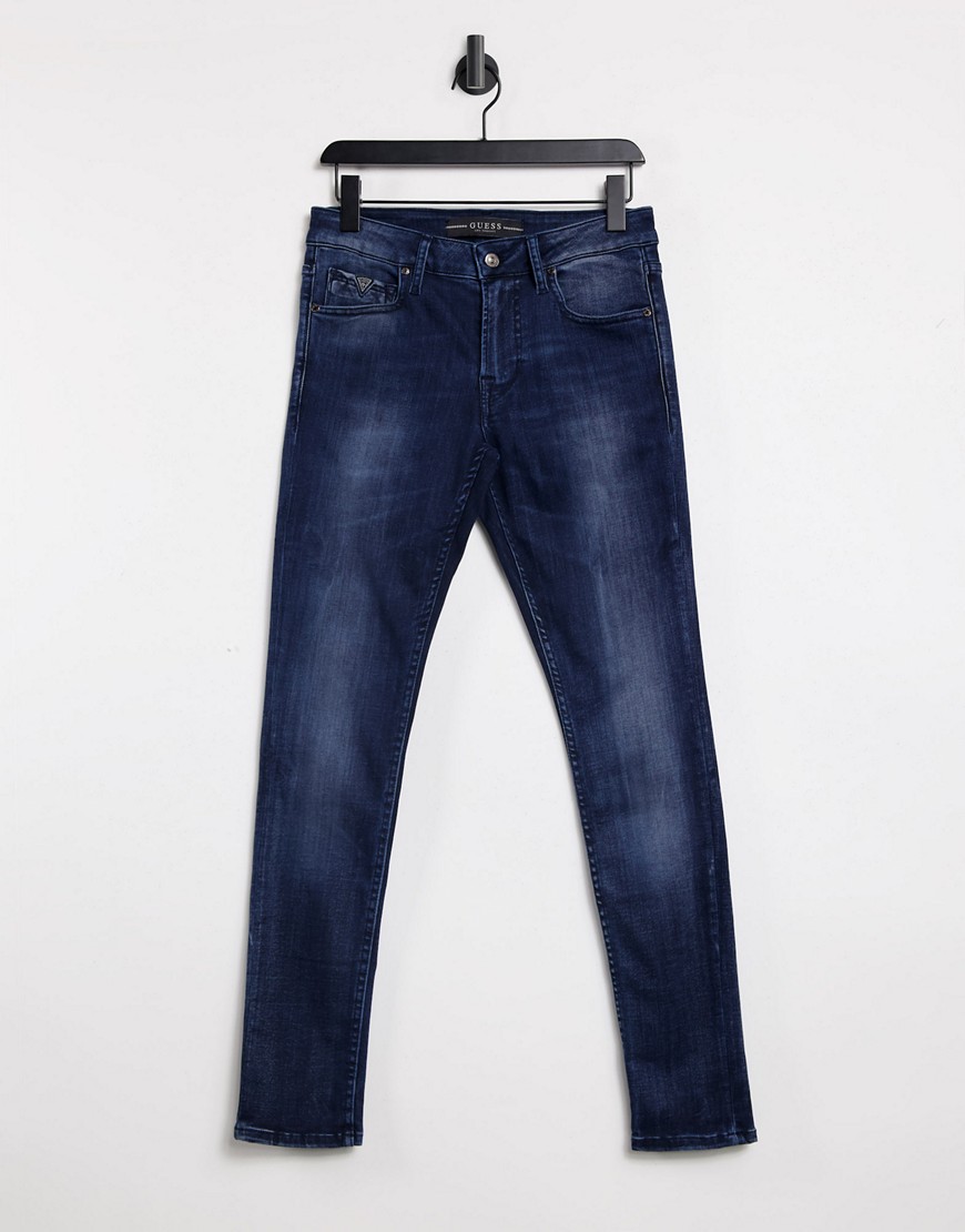 Guess Elevate super skinny jeans in clean blue vintage-Blues