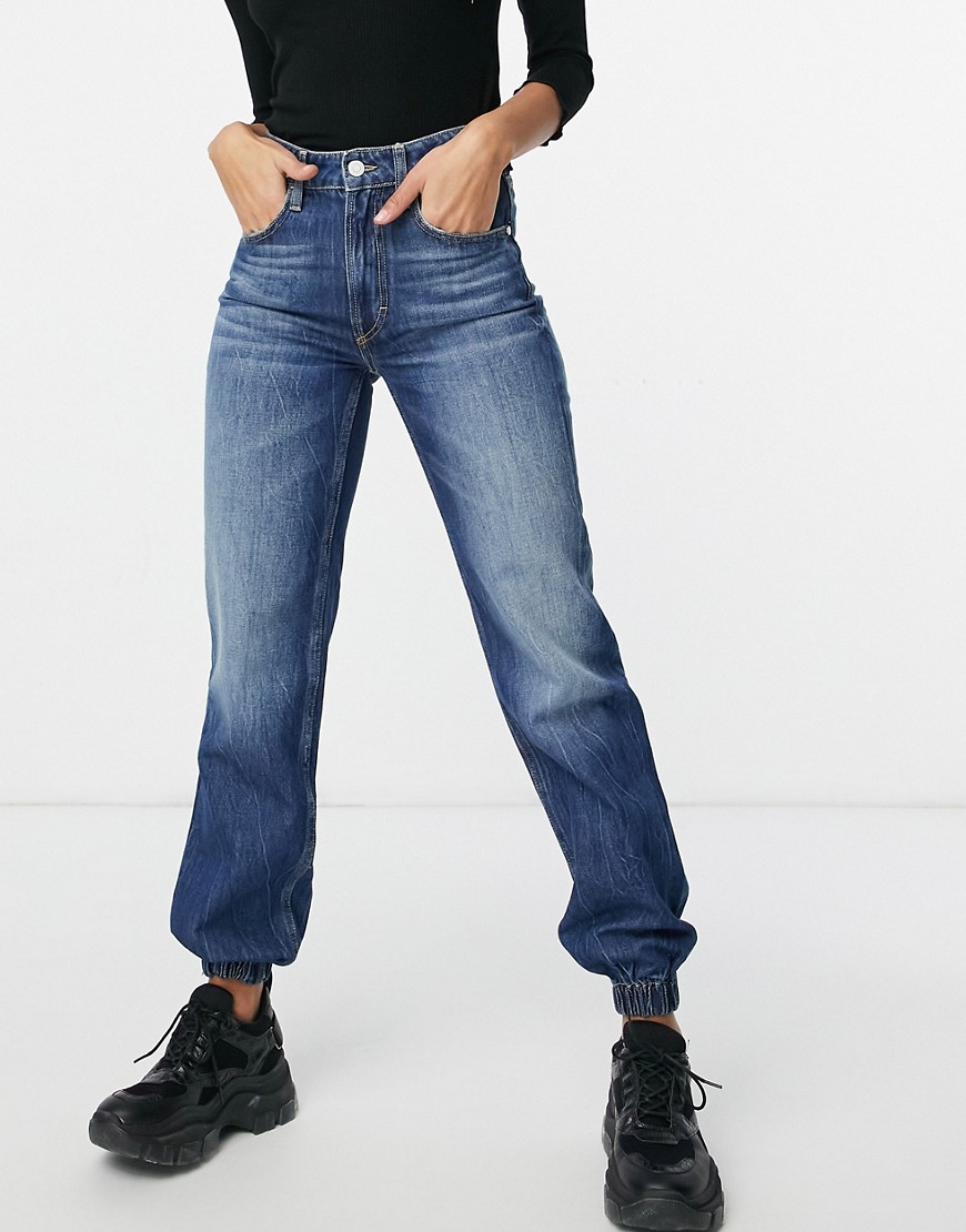 Guess high waist jean in washed blue-Blues