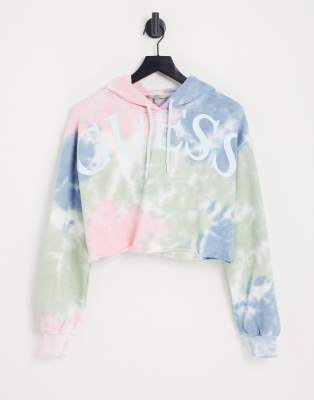 Guess crop top discount hoodie