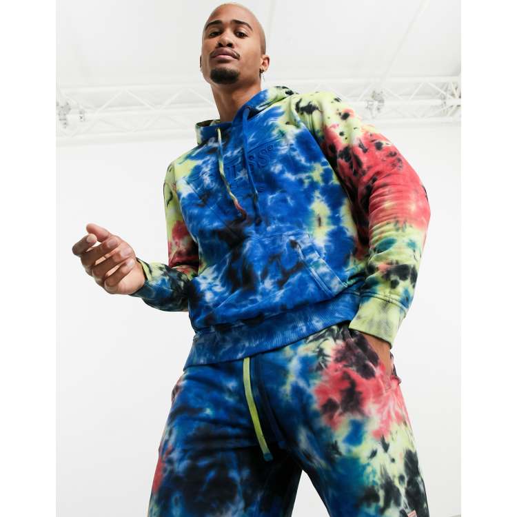 Tie dye guess online hoodie