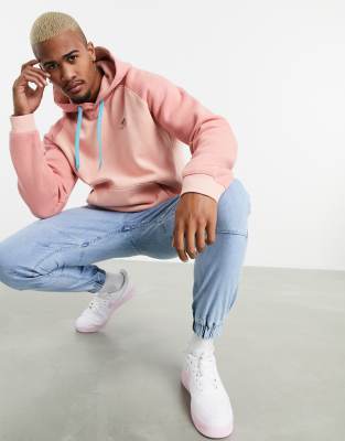 guess hoodie pink