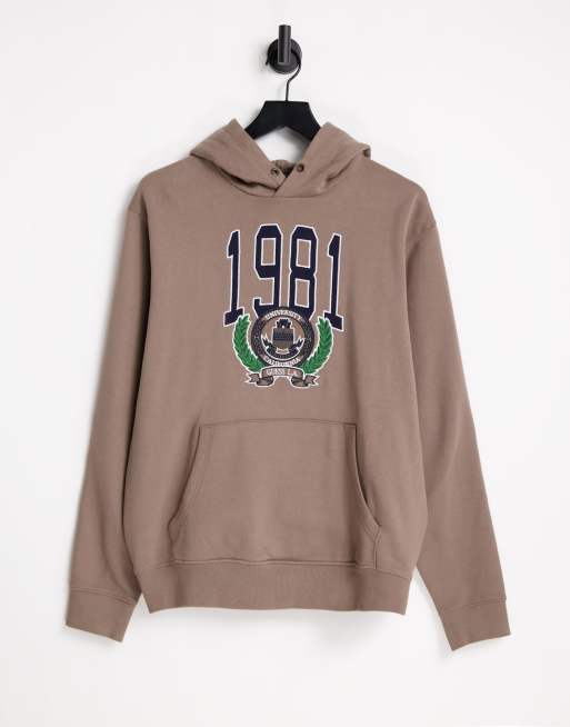 Guess hoodie with vintage logo in beige