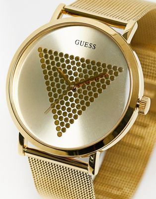 Guess Imprint watch in gold