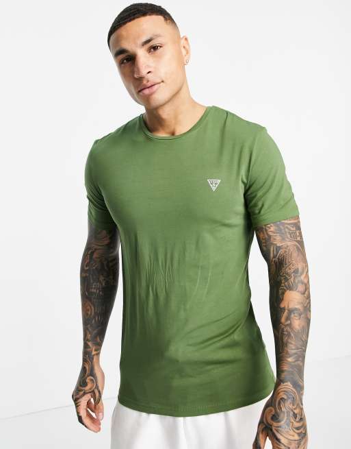 Guess green 2025 t shirt