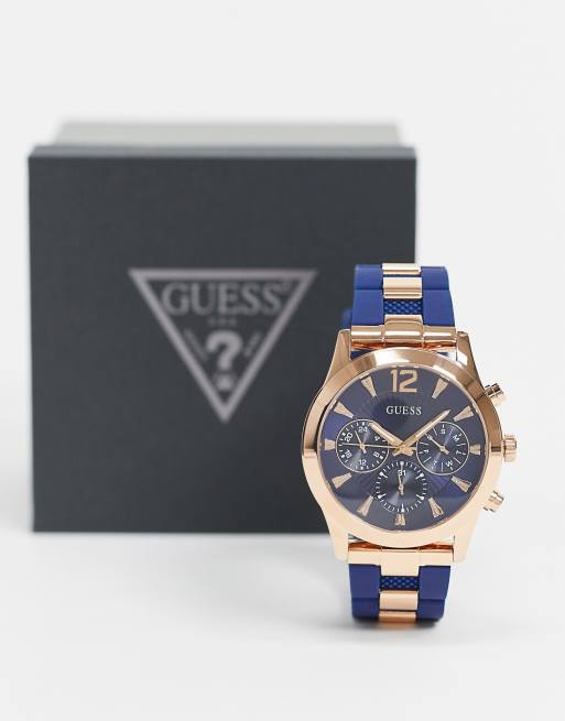 Guess navy blue discount watch