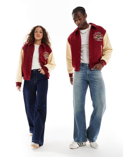 Guess Originals Authentic Letterman Giacca unisex rossa ASOS