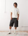 [Guess] Guess Originals baggy denim shorts in coated black W30 Black