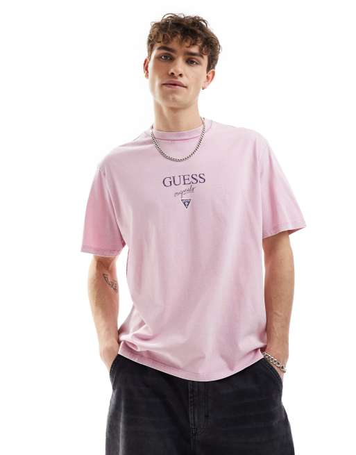 GUESS Originals – Baker – T-shirt w zgaszonym różowym kolorze