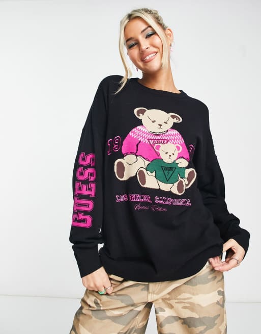 Guess teddy bear discount sweatshirt