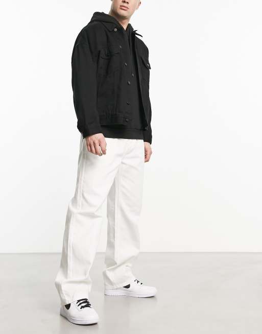 Guess Originals – Białe jeansy o luźnym kroju