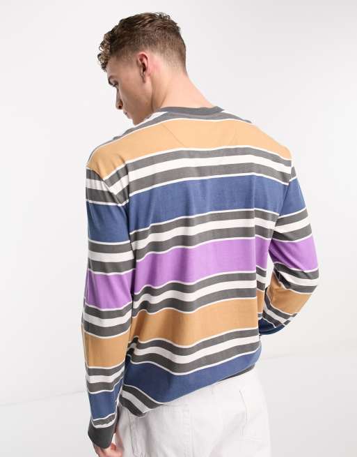 Guess st james striped tee best sale long sleeve