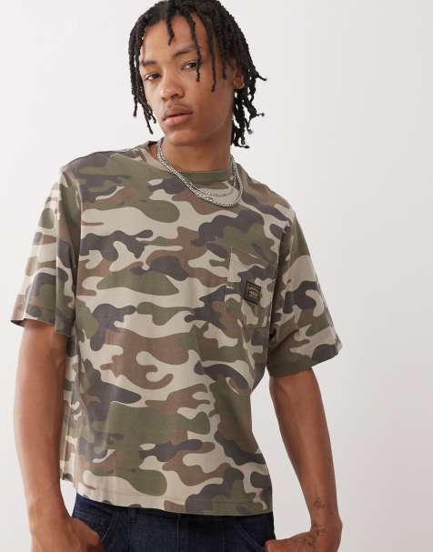 Guess Originals boxy fit t-shirt in camo