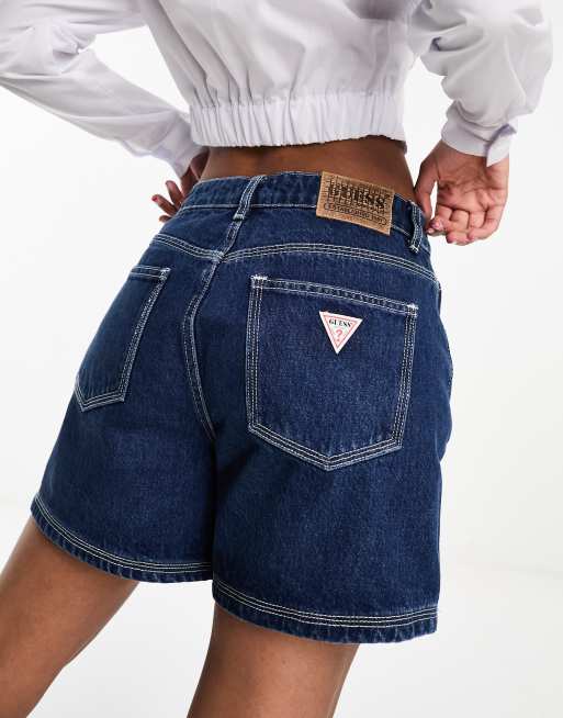 GUESS Originals boyfriend shorts in medium wash ASOS