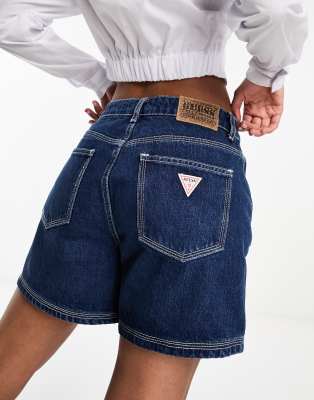 GUESS Originals - Boyfriend-Shorts in mittlerer Waschung-Blau