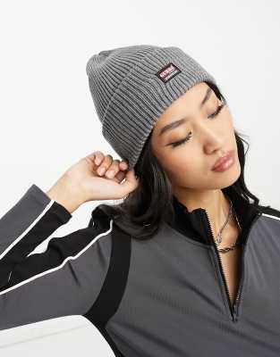 Guess Originals branson logo beanie in grey - ASOS Price Checker
