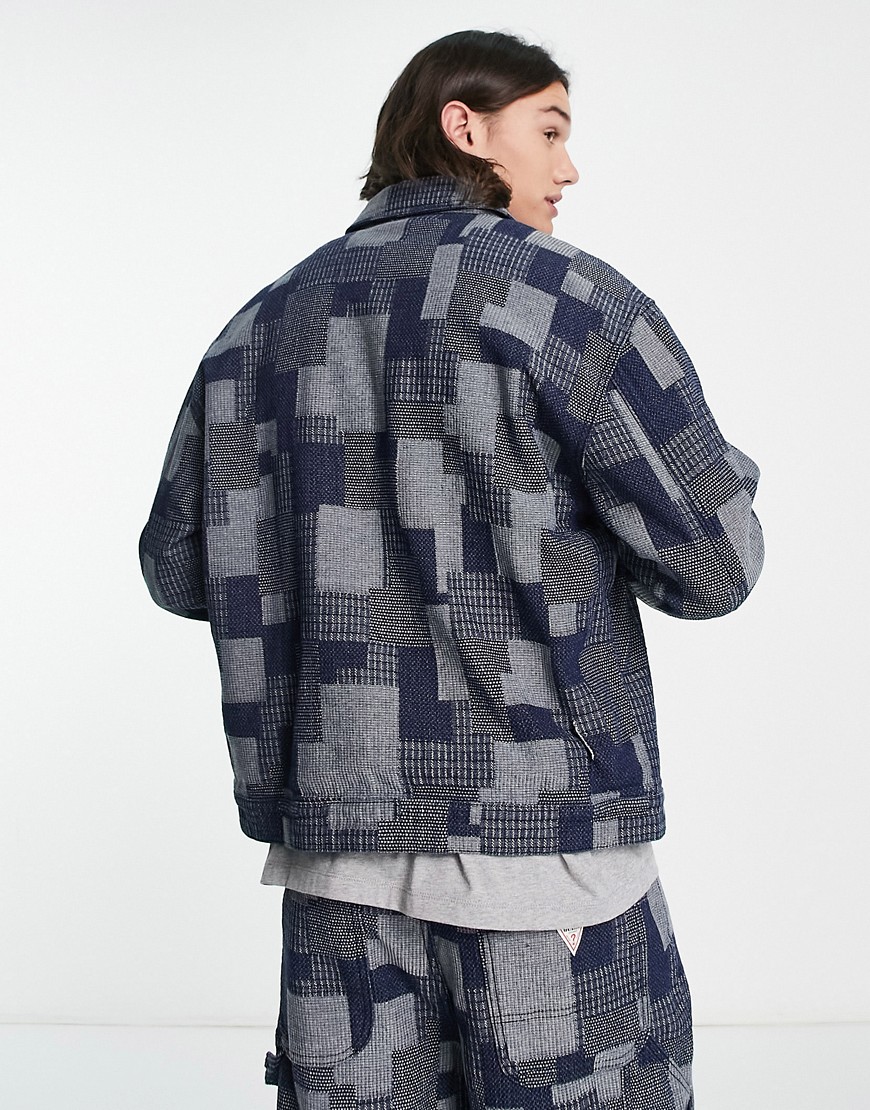 Camicia giacca patchwork multicolore con zip in coordinato - GUESS Originals Camicia donna  - immagine2