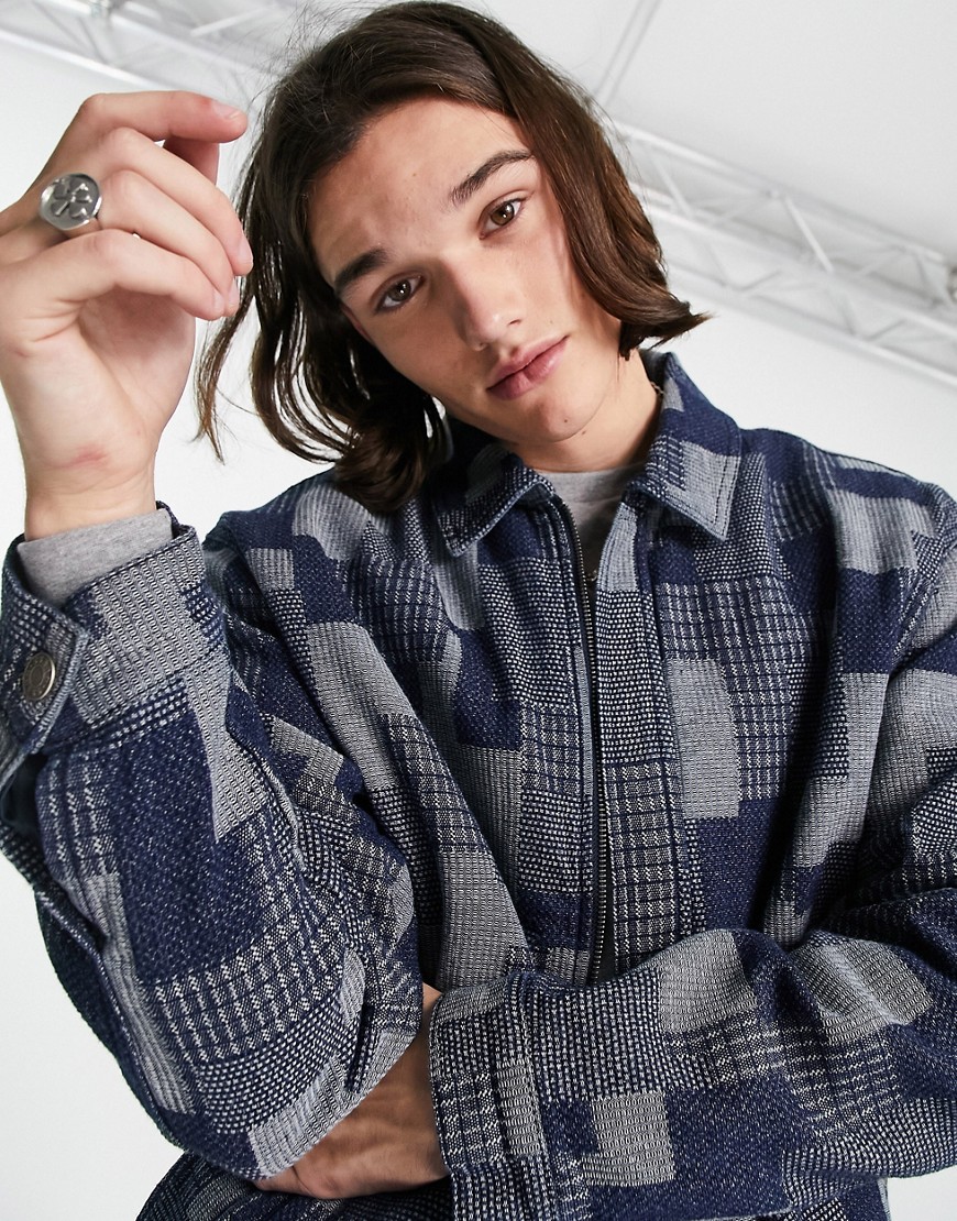 Camicia giacca patchwork multicolore con zip in coordinato - GUESS Originals Camicia donna  - immagine1