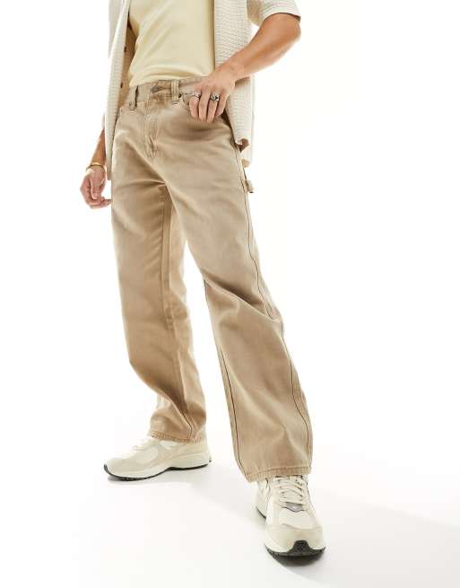 Guess Originals canvas carpenter pants in tan