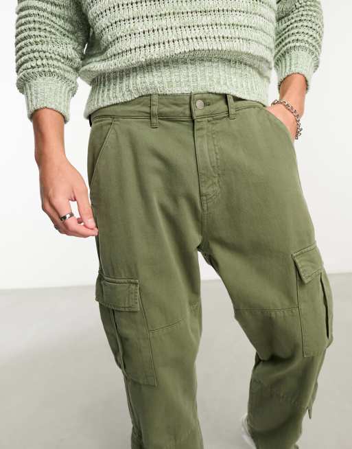 Guess USA Men's Combat Cargo Pants in Green