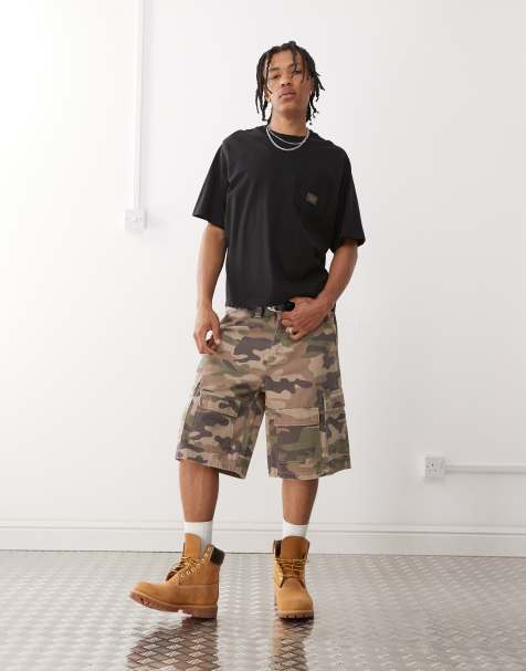 Guess Originals cargo shorts in camo - view 1