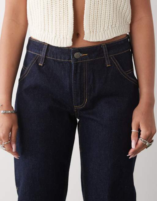 Guess Originals carpenter denim jeans in indigo with logo back