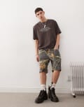 [GUESS Originals] Guess Originals carpenter shorts in black multi XL Washed out black