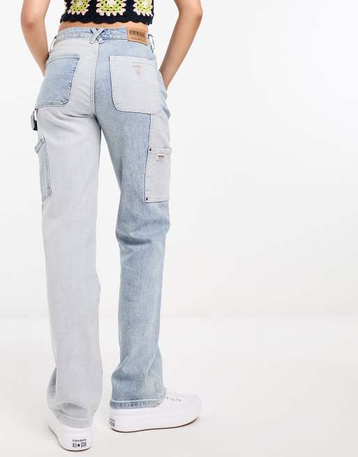 Guess color block jeans cheap