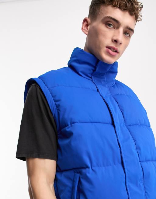 Blue guess puffer coat sale